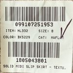 Madewell NWT  Sz 8 The Layton Solid Midi Slip Skirt in Black NL332 Photo 7