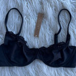 SKIMS Fits Everybody Lace Demi Underwire Bra Onyx Size 34C Photo 0