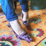 Vintage Y2K Liliana Pointed Toe Metallic Purple heels Size 6 Photo 8