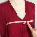 Modcloth NWOT Comprehensive Charm Crimson Dark Red Sheer Blouse Medium New Photo 7