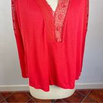Free People  Red Lola Lace Top Photo 5