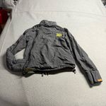 Superdry  The Wincheater Grey & Yellow Windbreaker Winter Jacket Size Small EUC Photo 5