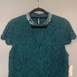 City Triangles Emerald Green Lace Floor-Length Formal Gown Size 16 Evening Dress Photo 2