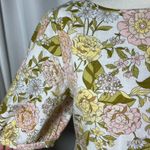 Who What Wear  Floral Print Midi Dress Womens Medium Linen Rayon Blend Cottage‎ Photo 2