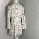 Chic White Patterned Pea Coat Photo 6