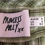 Princess Polly Green Plaid Checkered Slit Zipper Mini Straight Pencil Skirt Sz 2 Photo 3