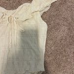 Free People  Cream Short Sleeve Top Photo 1