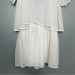 Show Me Your Mumu NWT  Caitlin Ruffle Romper White Short Women’s Size Medium Photo 3