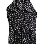 Ann Taylor LOFT Womens Size M Top Halter Sleeveless Romper Floral Black Photo 0
