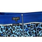 Spiegel  Modern Straight Blue Cheetah Print‎ Lined Pencil Skirt 10 Colorful Photo 6