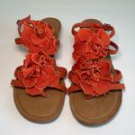 Nine West Orange Floral Sandals Photo 1