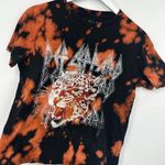 Def Leppard  Custom Bleach Splatter Short Sleeve Graphic Band Tee Size Medium Photo 1