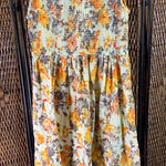 Vintage Smocked Top Floral Sundress Size L Yellow Size L Photo 0