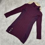 prAna Women’s Wool Blend Kelland Tunic Dress Longsleeve High Meck in Burgundy XS Photo 2