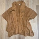 Free People  Tan Short Sleeve Poncho - One Size Photo 0