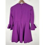 Kate Spade NY Dress S Purple Ruffle Sleeve Fit Flare Quiet Luxury Cocktail Party Photo 1