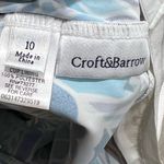 Croft & Barrow  Women’s Size 10 Blue & White Tankini Bathing Suit Top Swimwear Photo 1