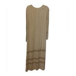 Johnny Was VTG  Collection Maxi Dress L Rayon Embroidered Boho Made in USA Tan Photo 4