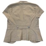 White House | Black Market  Short Sleeve Blazer Jacket Tan Button Front Size 6 Photo 1