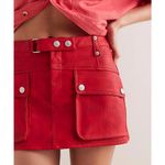 Free People  Red Mod Moment Mini Skirt Size 29 Photo 1