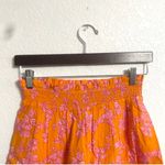 J.Crew Womens Skirt Orange Pink Floral Tiered Pull On Smocked Waist Size XS Photo 3