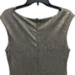 Connected Apparel Womens Brown Metallic Cap Sleeve Maxi Evening Sheath Dress 12P Photo 4