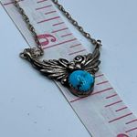 Navajo Native American artist Richard and Rita Begay sterling silver turquoise n Blue Photo 4