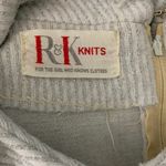 R & K Vintage 60s Knits Mod Sheath Dress M White Metallic Silver Rhinestones Zip Photo 6