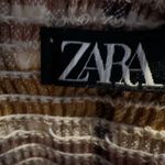 ZARA Top Large Sweetheart Crop Smocked Plaid Mustard Photo 2