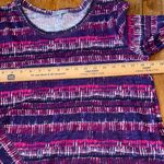 Habitat  Clothes To Live In S Women's Vibrant‎ Striped Blouse Asymmetrical cotton Photo 4