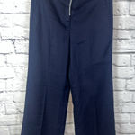 J. Crew NWT Carolina Flare Linen Blend Wide Leg Navy Preppy Pants Size 10 Blue Photo 0
