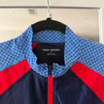 Tory Sport Geo Print Long Sleeve Half Zip Rashguard Top Navy Red Blue Size L Size L Photo 1