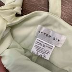 After Six NEW  1529 Bow-Tie Strap Dress w/ tiered  ruffle skirt limeade Size 16R Photo 2