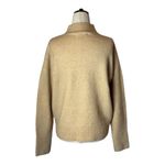 Magaschoni Sweater Women Small Tan Knit Wool Blend Mock Neck Pullover Photo 2