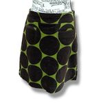 Boden Size 10R Green Brown Velvet Polka Dot Mini Skirt Pockets Photo 5