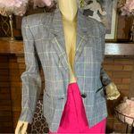 VINTAGE 1980'S KASPER ASL BLUE, PINK, YELLOW AND WHITE STRIPE BLAZER (4) Blue Photo 2
