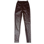 Aerie Offline By  Real Luxe Faux Leather Hi Rise Leggings Size Small Brown Vegan Photo 2