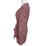 Ba&sh  Camille Wrap Dress In Carmin Floral Mini V Neck Red Women’s Size XS Photo 4