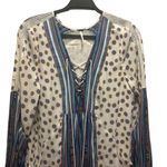 Free People Rain Shine Printed Lace-Up Swing Dress Size M Photo 4