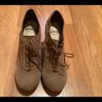 Fergalicious womens brown suede ankle booties size 9 lace up wedge booties Photo 2