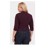 Torrid  4 Plus‎ Size Purple Herringbone Jacquard Knit Blazer Moto Jacket 4x 26 Photo 1