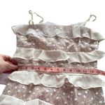 For Love & Lemons Sz S Women's White Cosmic Tiered Lace Mini Dress Photo 12