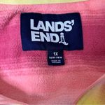 Lands' End  Fleece Pullover Striped Quarter Zip Multicolor‎ Size 1X Photo 3