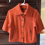 axcess Liz Claiborne rust sweater cropped jacket. Size S Orange Photo 0