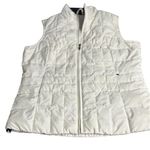 Eddie Bauer Womens Quilted Goose Down Vest Cream White Size M Puffer Padded Photo 0