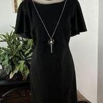 Stella & Julie Women Dress Black Size 6 Cap Sleeve Zipper Closure Embellished Photo 0