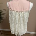 Vintage Nella Fantasia Sheer Lace Top Womens Medium Sleeveless Pink Photo 2