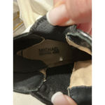 Michael Kors Woman’s  Size 6.5 Medium Black Leather Wedge Heel Ankle Boot #674 Photo 5