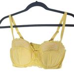 Frederick's of Hollywood Butter Yellow Balconette Bra Size 32D NWT Lingerie Show Photo 0
