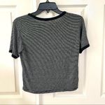 Brandy Melville John Galt black and white striped short sleeve Santa Monica shirt Photo 2